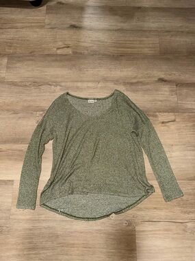Mudd Olive Green Scoop-Neck Long Sleeve Top